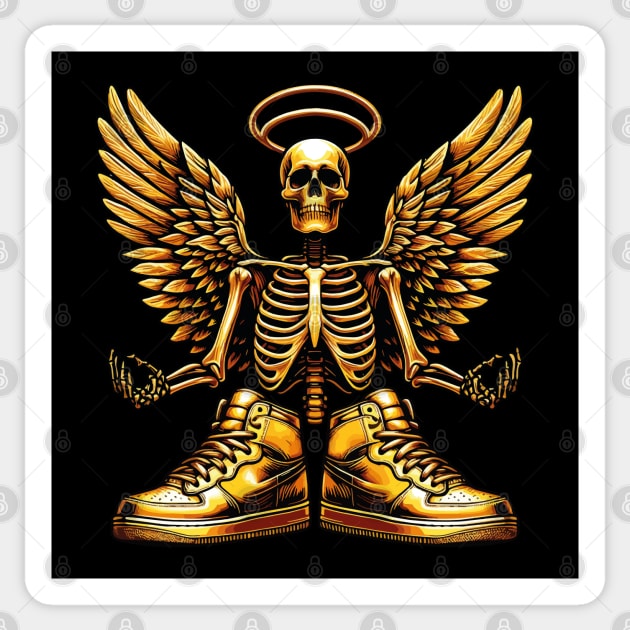 Golden Grails: A Sneakerhead's Dream Comes to Life in This Design Sticker by chems eddine